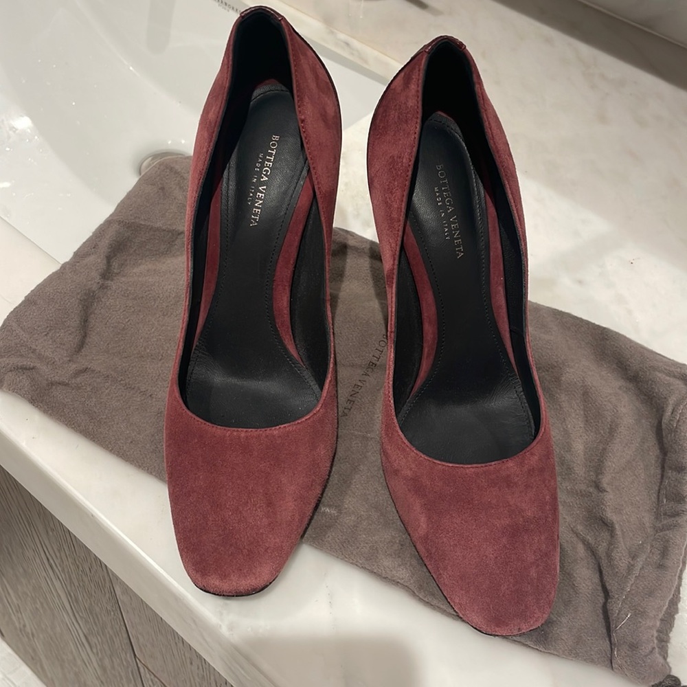 Burgundy Bottega pumps